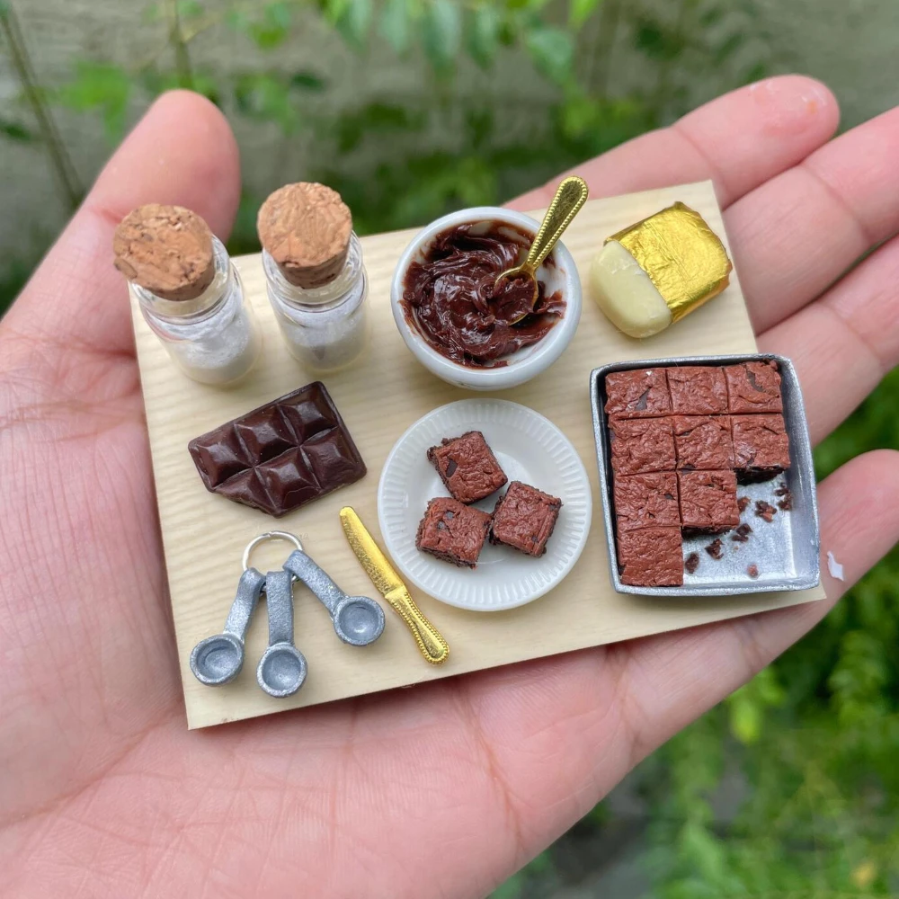 Miniature Chocolate Brownie Fridge Magnet