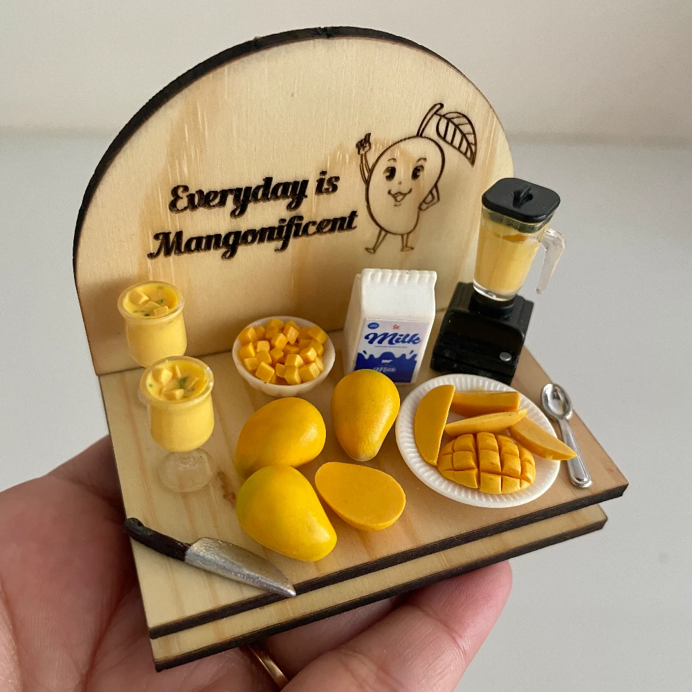 Miniature Mango Shake Fridge Magnet