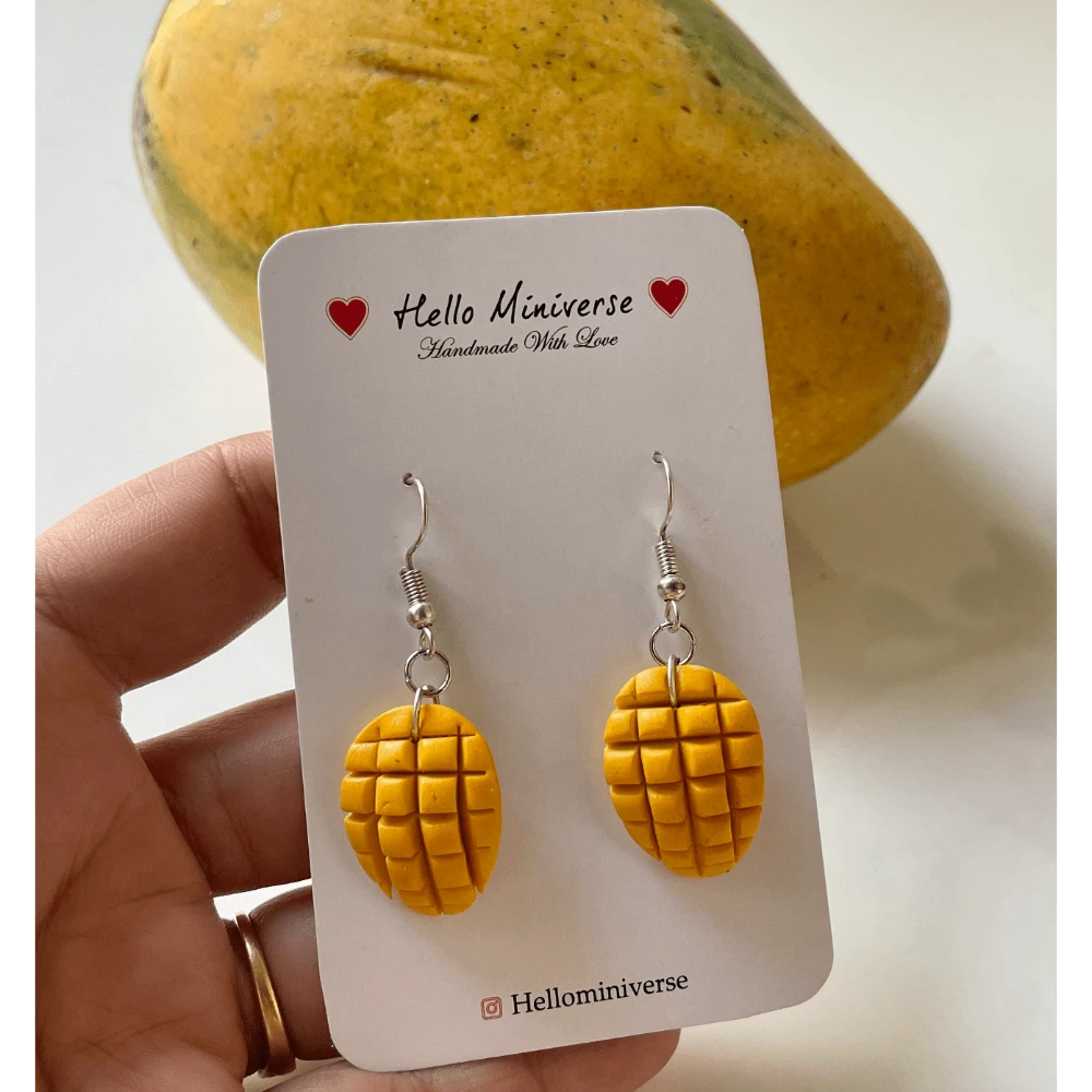 Mini Mango Slice Earrings