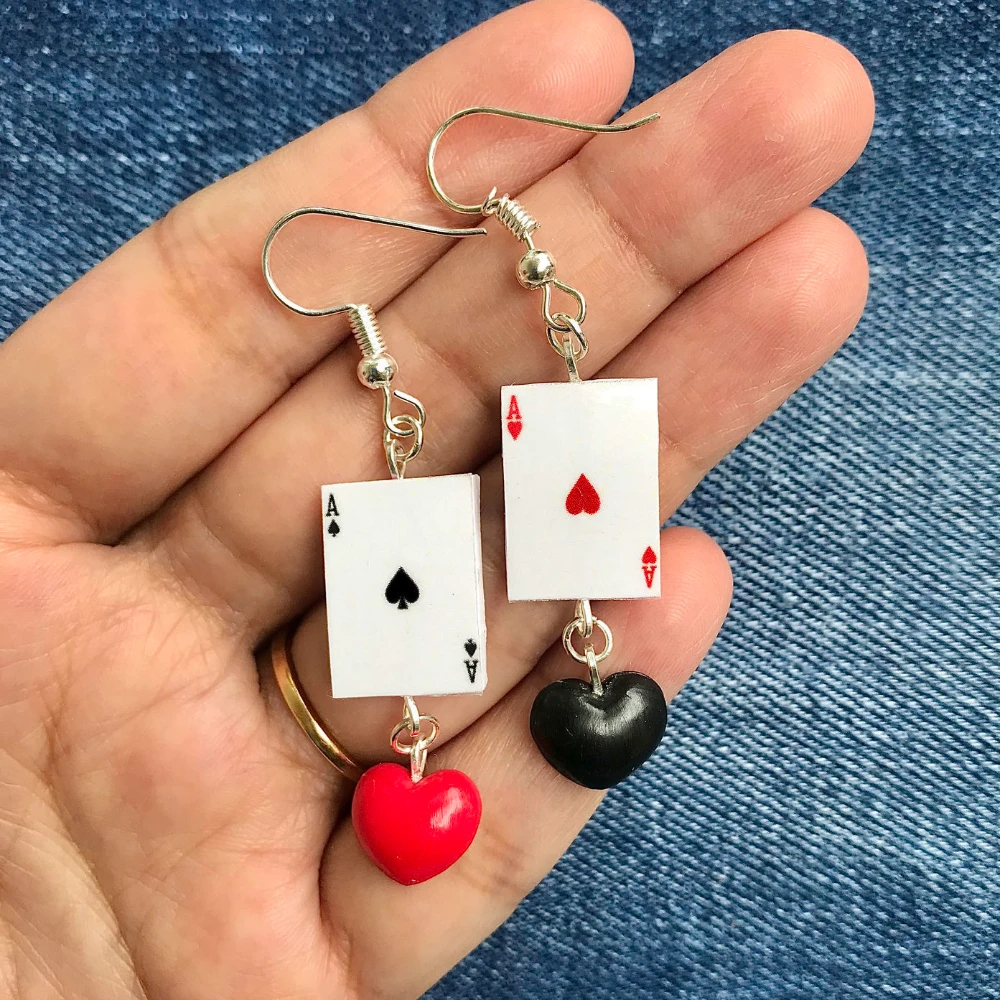 Ace Of Hearts Earrings