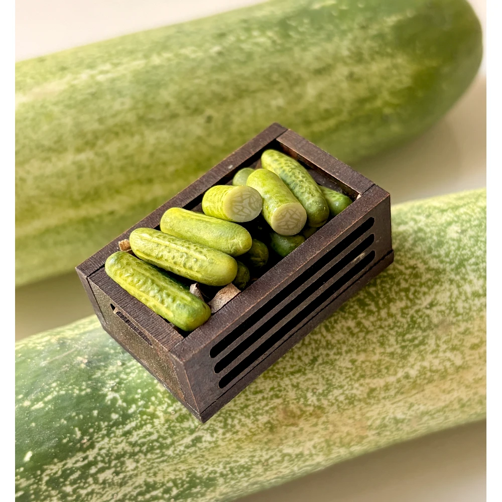 Miniature Cucumber Crate Magnet