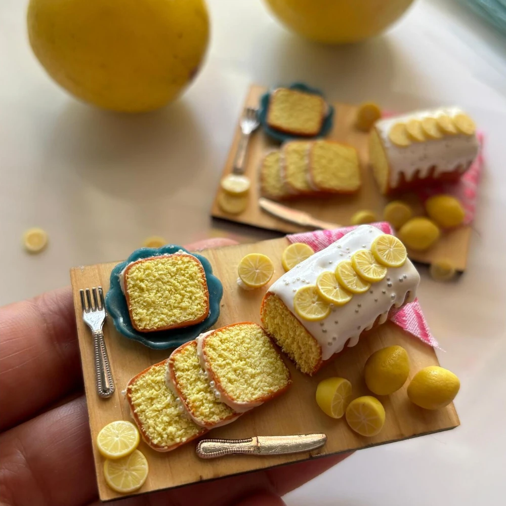 Miniature Lemon Cake Fridge Magnet