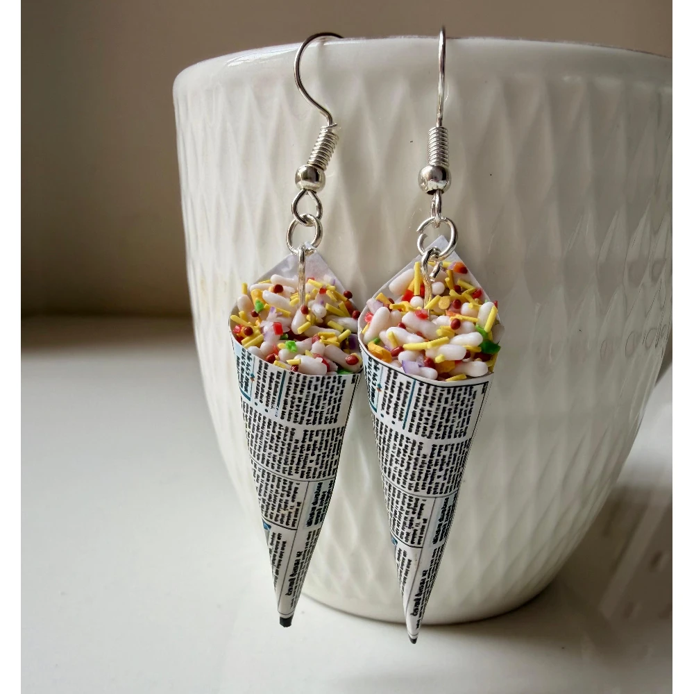 Miniature Bhel Puri Earrings