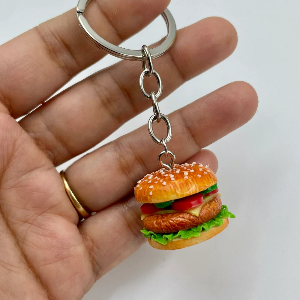 Miniature McDonald's Cheeseburger Keychain