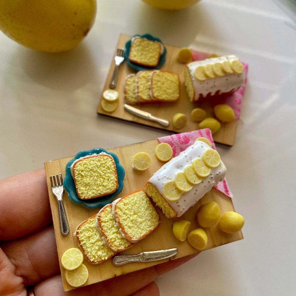 Miniature Lemon Cake Fridge Magnet
