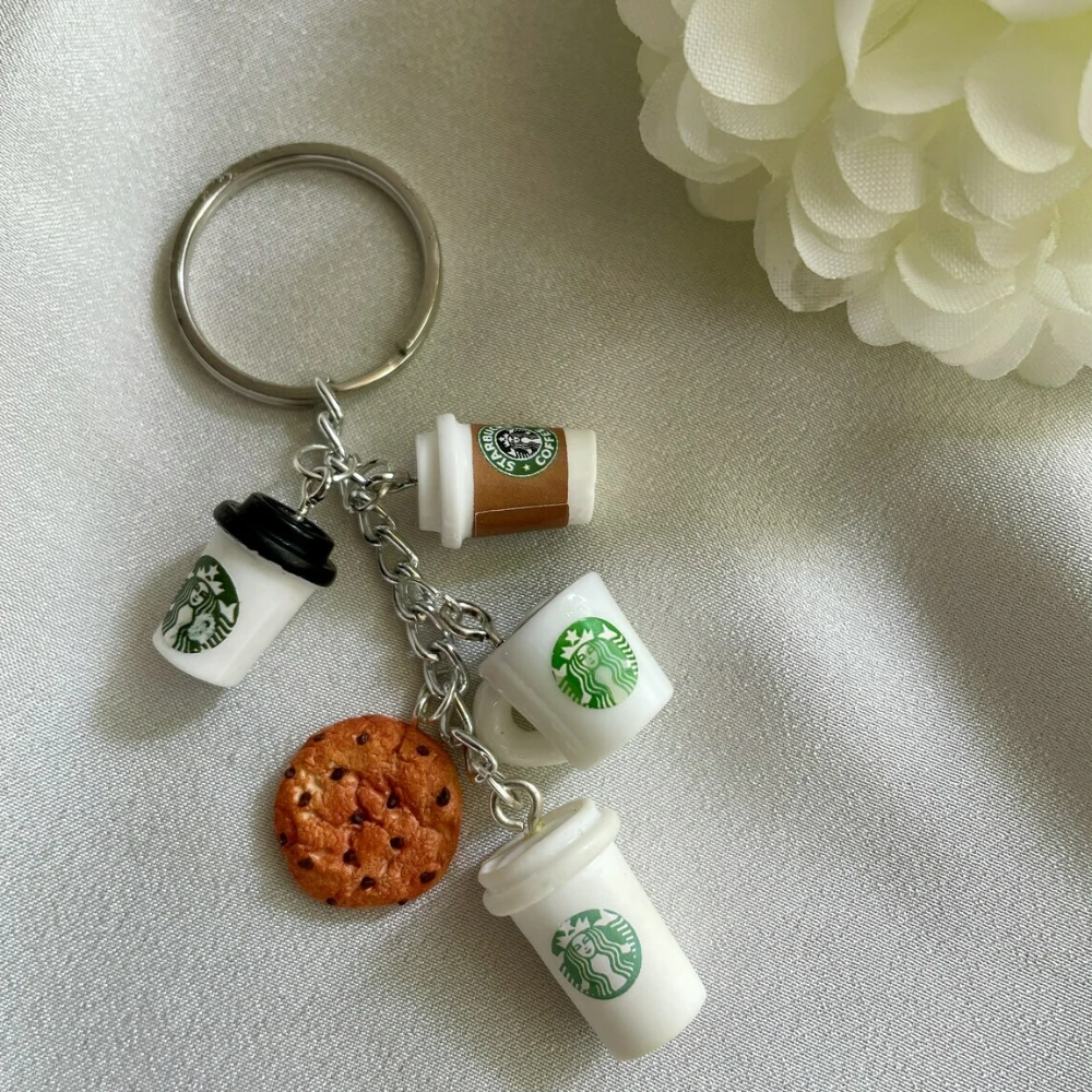 Miniature Starbucks House Keychain