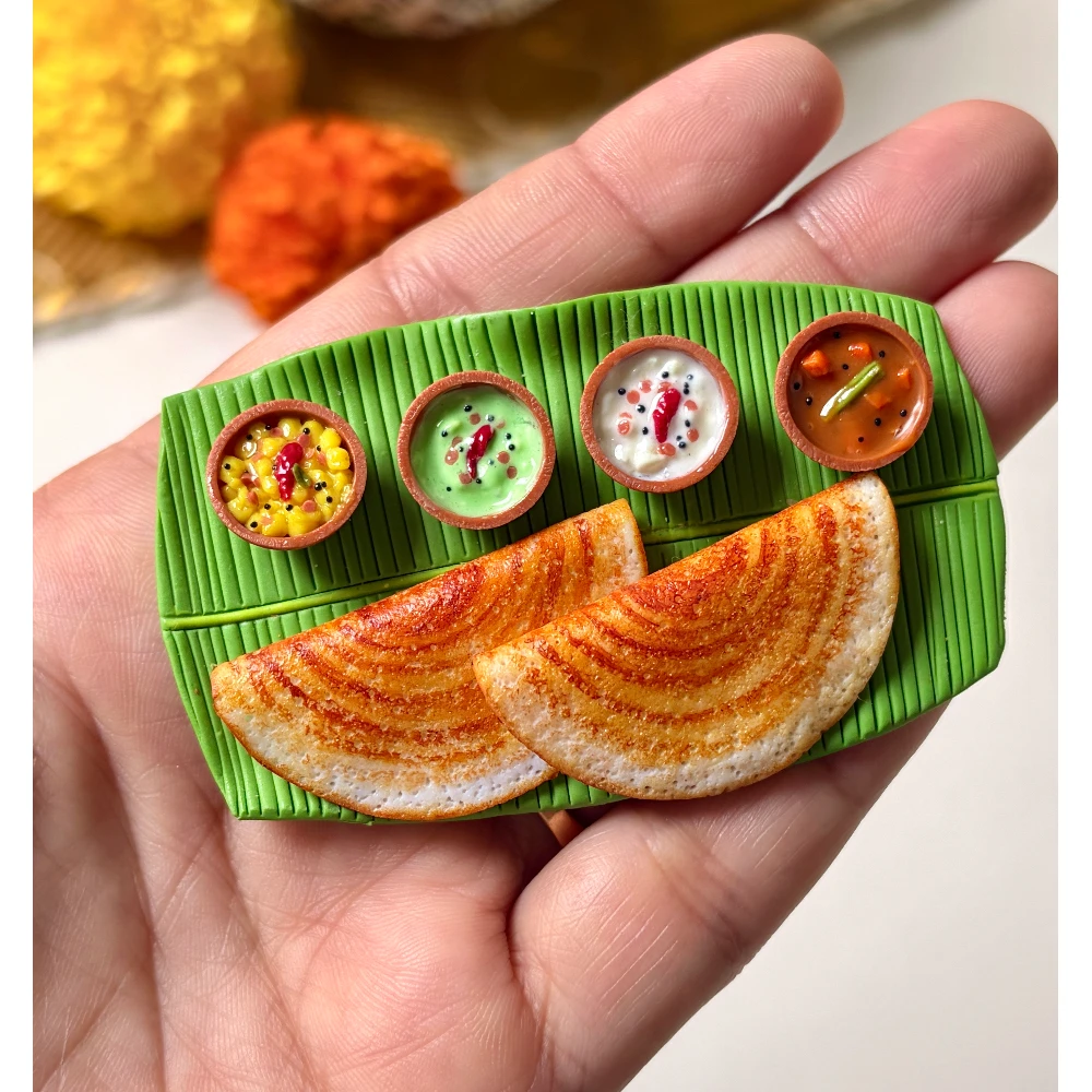Miniature South Indian Dosa Delight Magnet