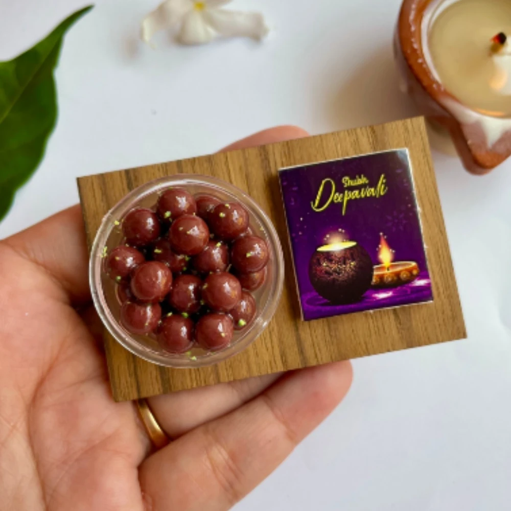 Miniature Gulabjamun Fridge Magnet