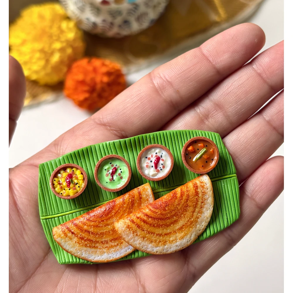 Miniature South Indian Dosa Delight Magnet