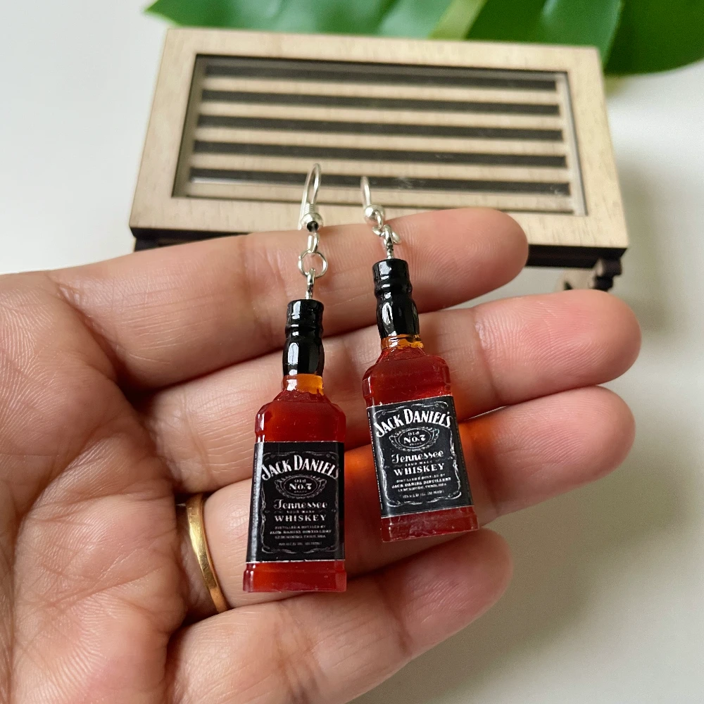 Miniature Jack Daniels Earrings