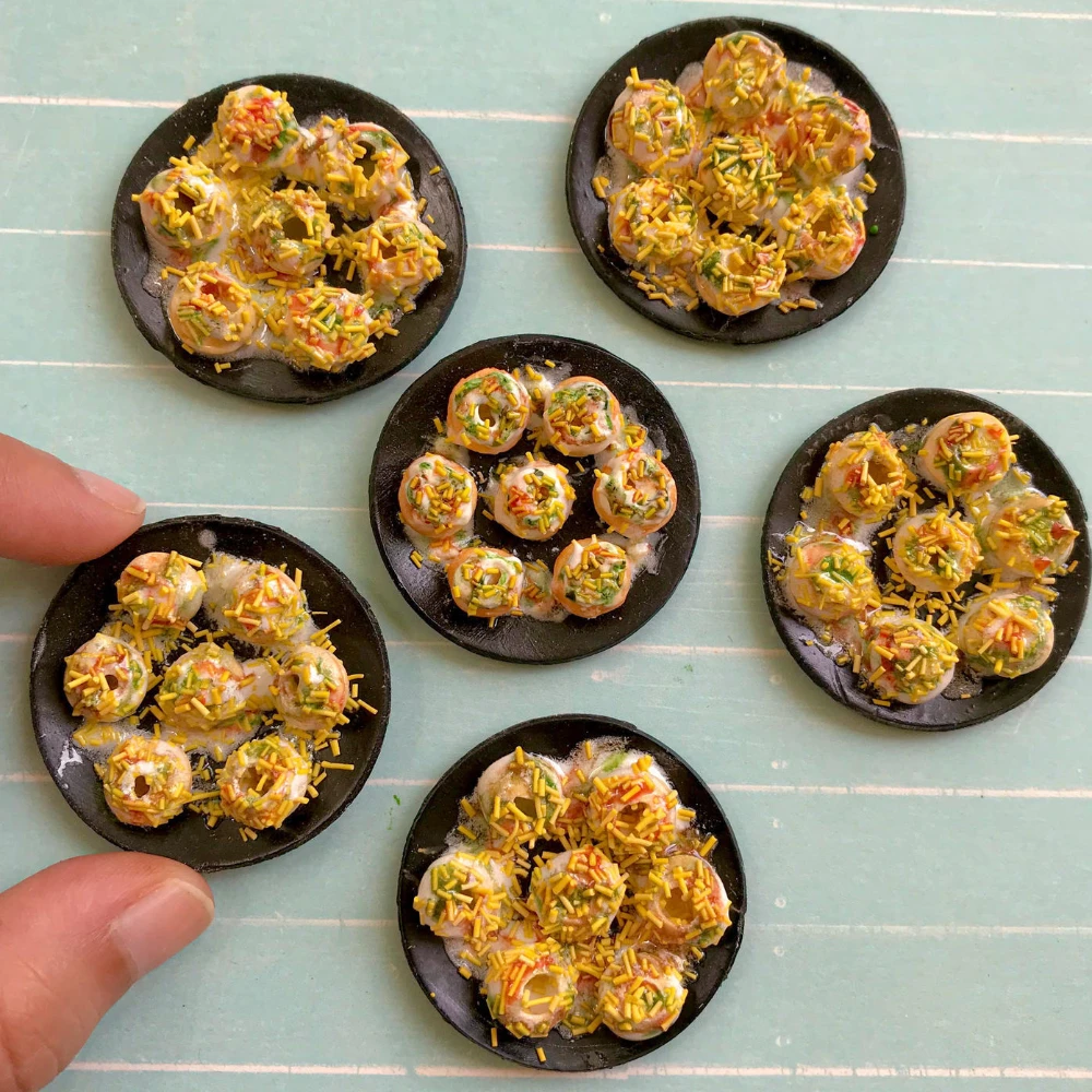 Miniature Dahi Puri Fridge Magnet