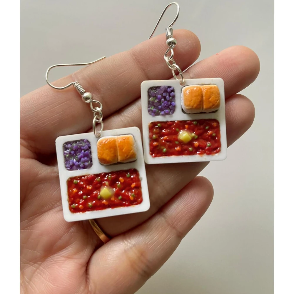 Miniature Pav Bhaji Earrings