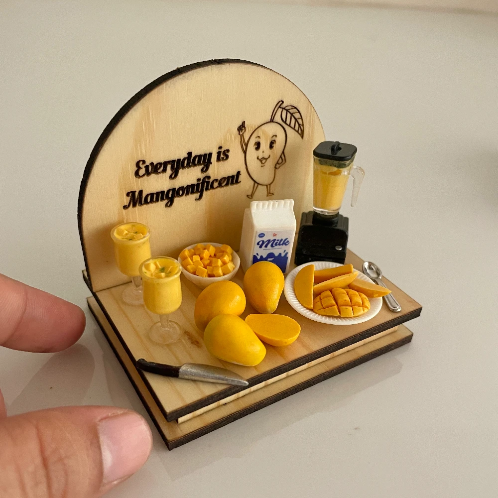 Miniature Mango Shake Fridge Magnet