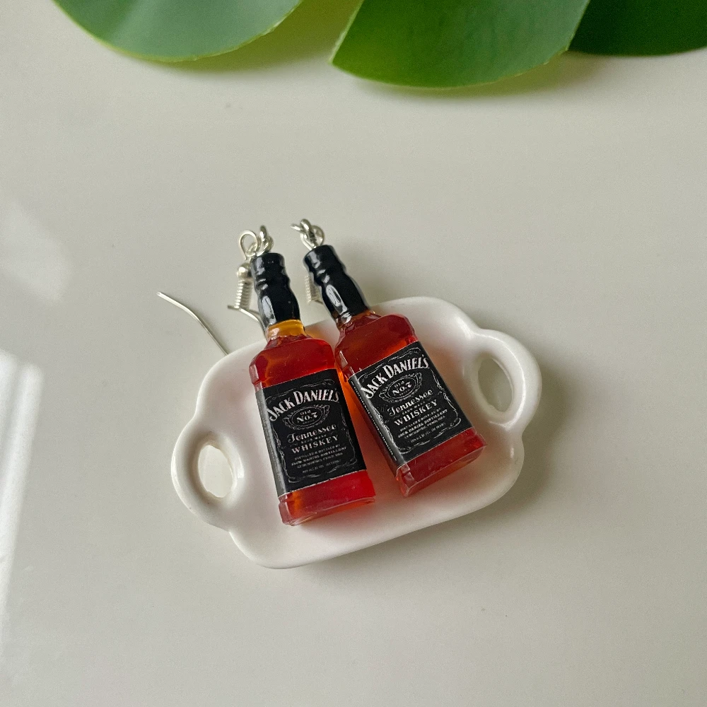Miniature Jack Daniels Earrings