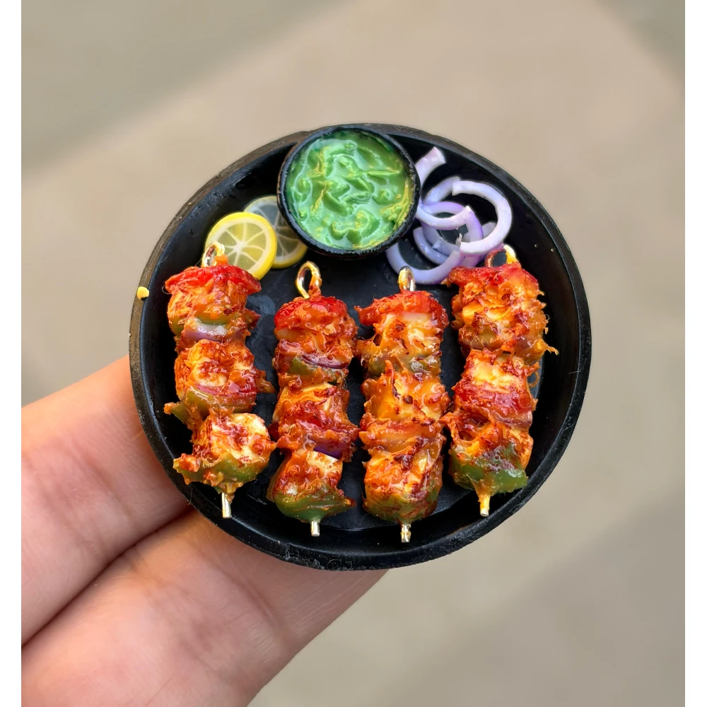 Miniature Paneer Tikka Fridge Magnet