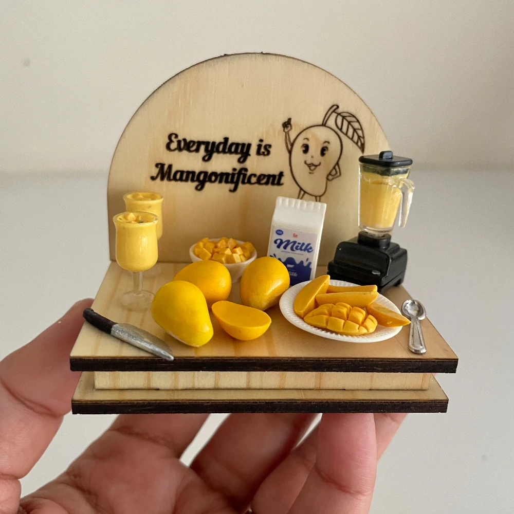 Miniature Mango Shake Fridge Magnet