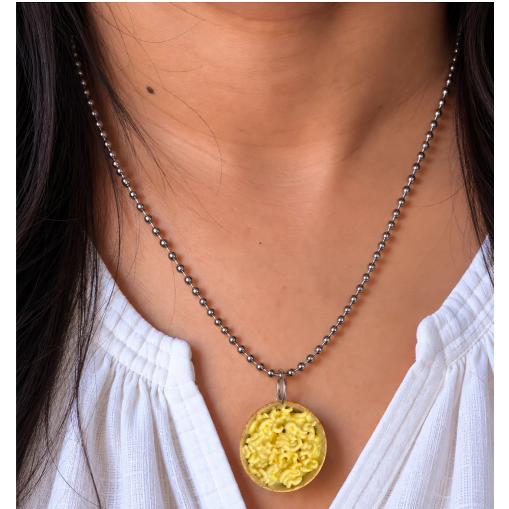 Miniature Mac n Cheese Necklace