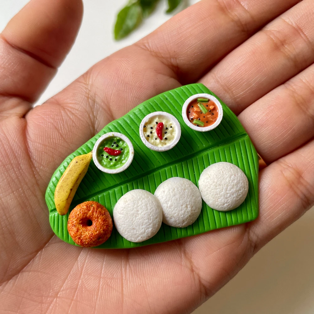 Miniature Idli Vada Fridge Magnet