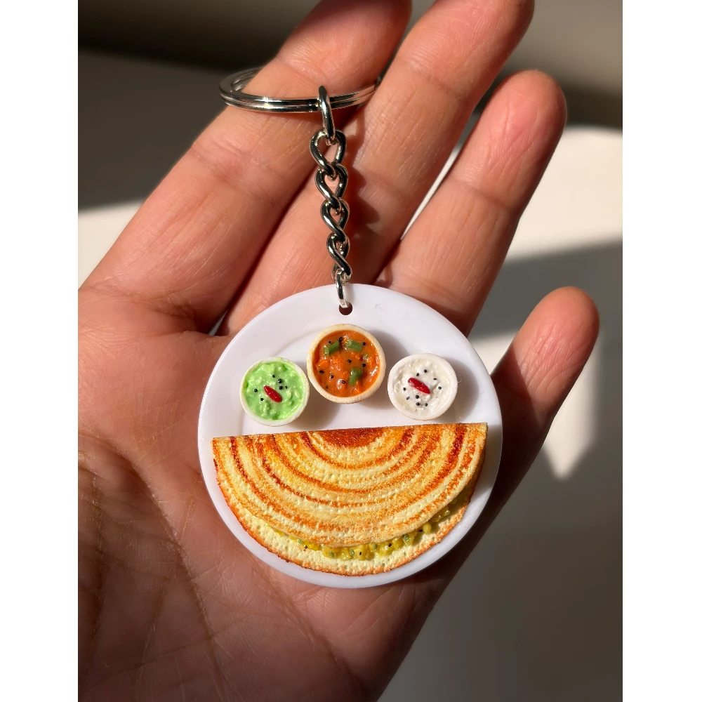 Miniature Dosa Keychain