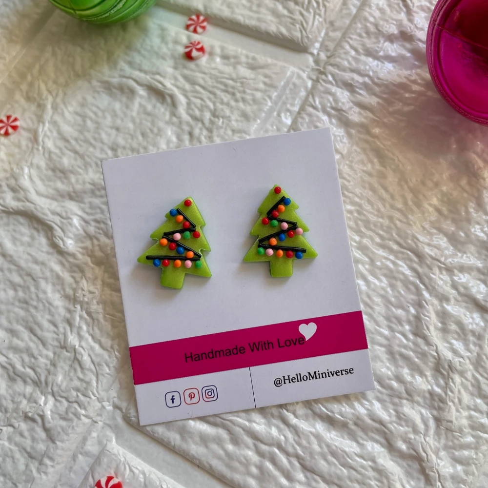 Miniature Christmas trees Earrings