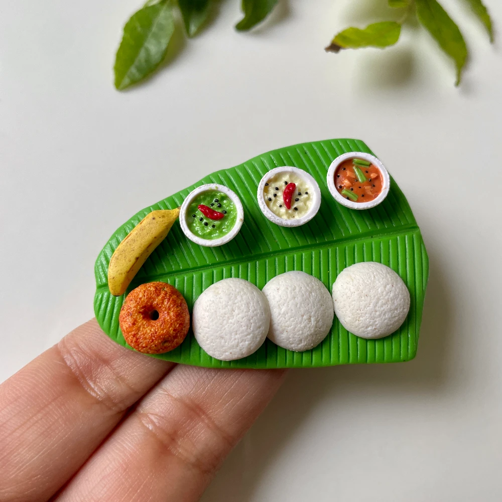Miniature Idli Vada Fridge Magnet