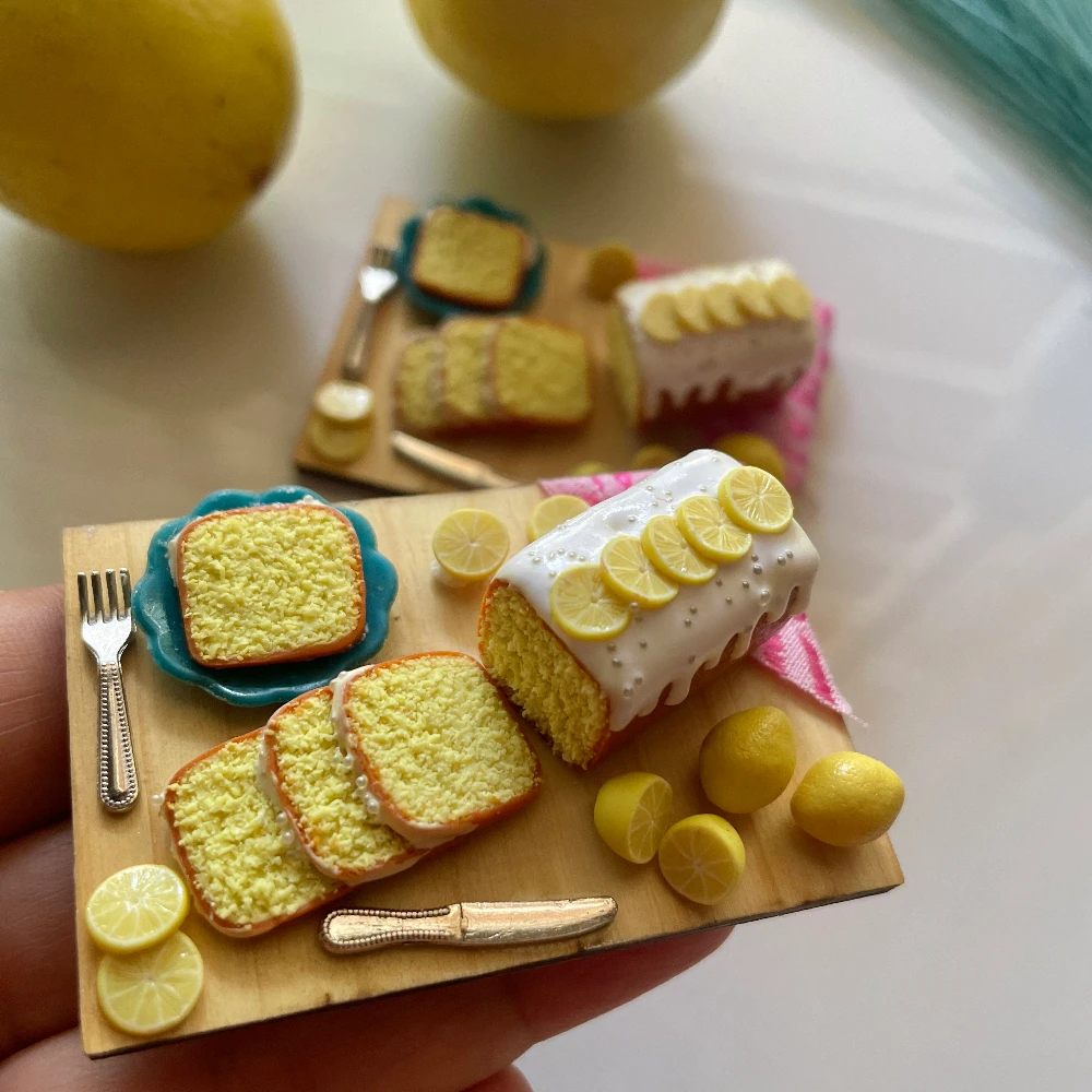 Miniature Lemon Cake Fridge Magnet