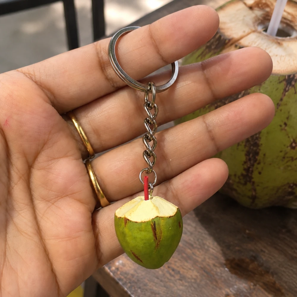 Miniature Coconut Water Keychain