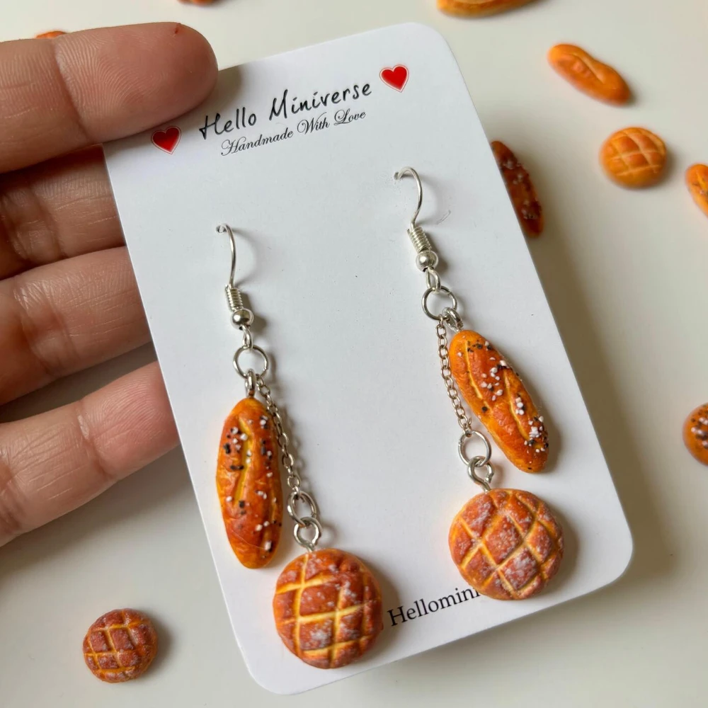 Mini Bread Basket Earrings