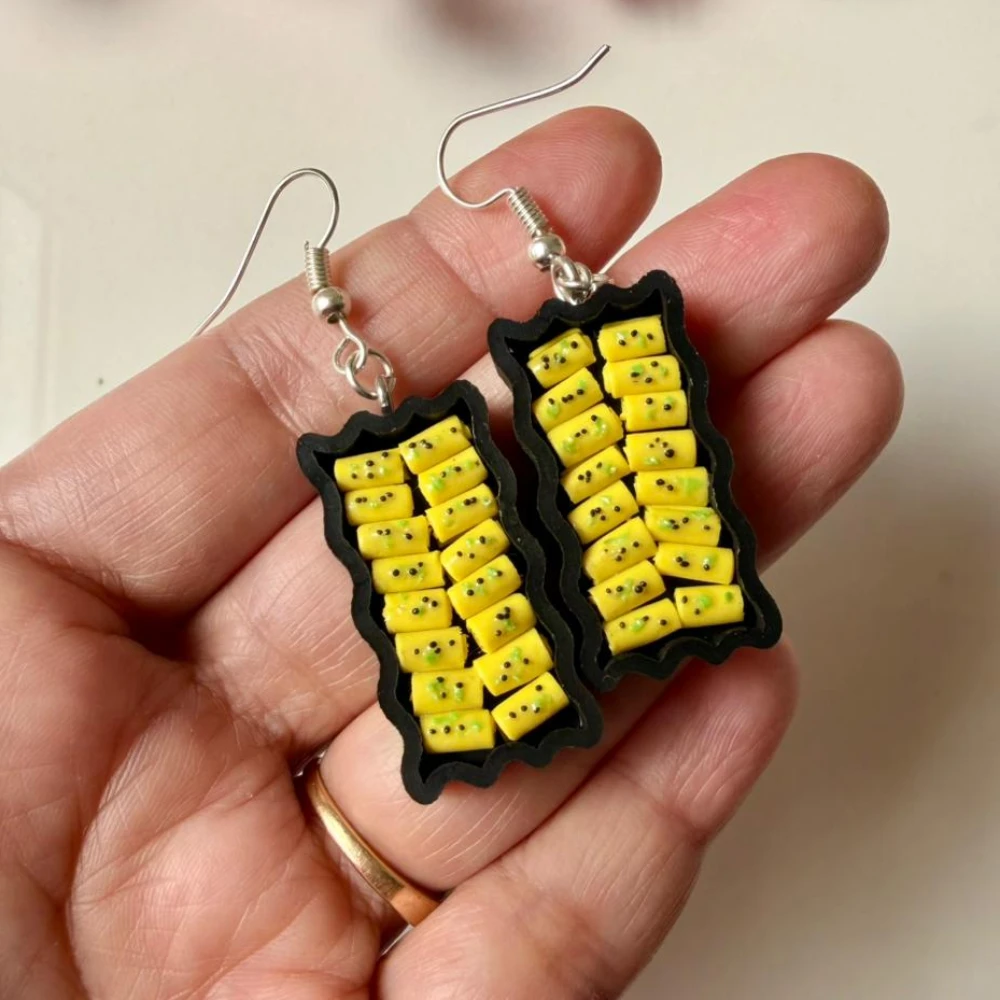 Miniature Khandvi Earrings