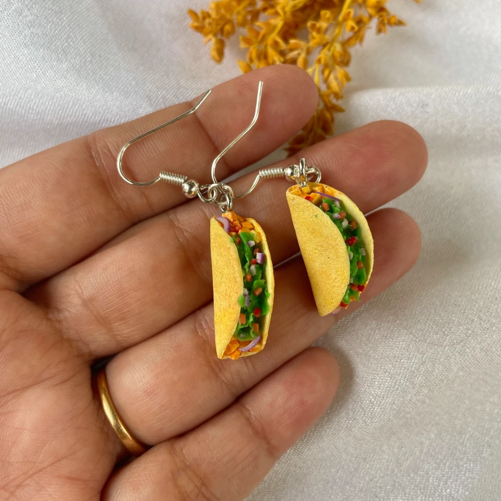 Miniature Taco Meal Earrings