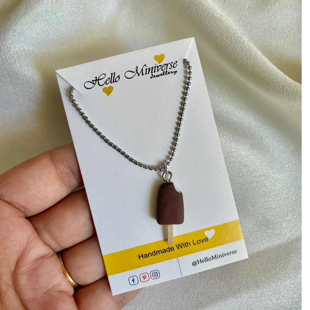 Miniature Chocobar Ice Cream Necklace