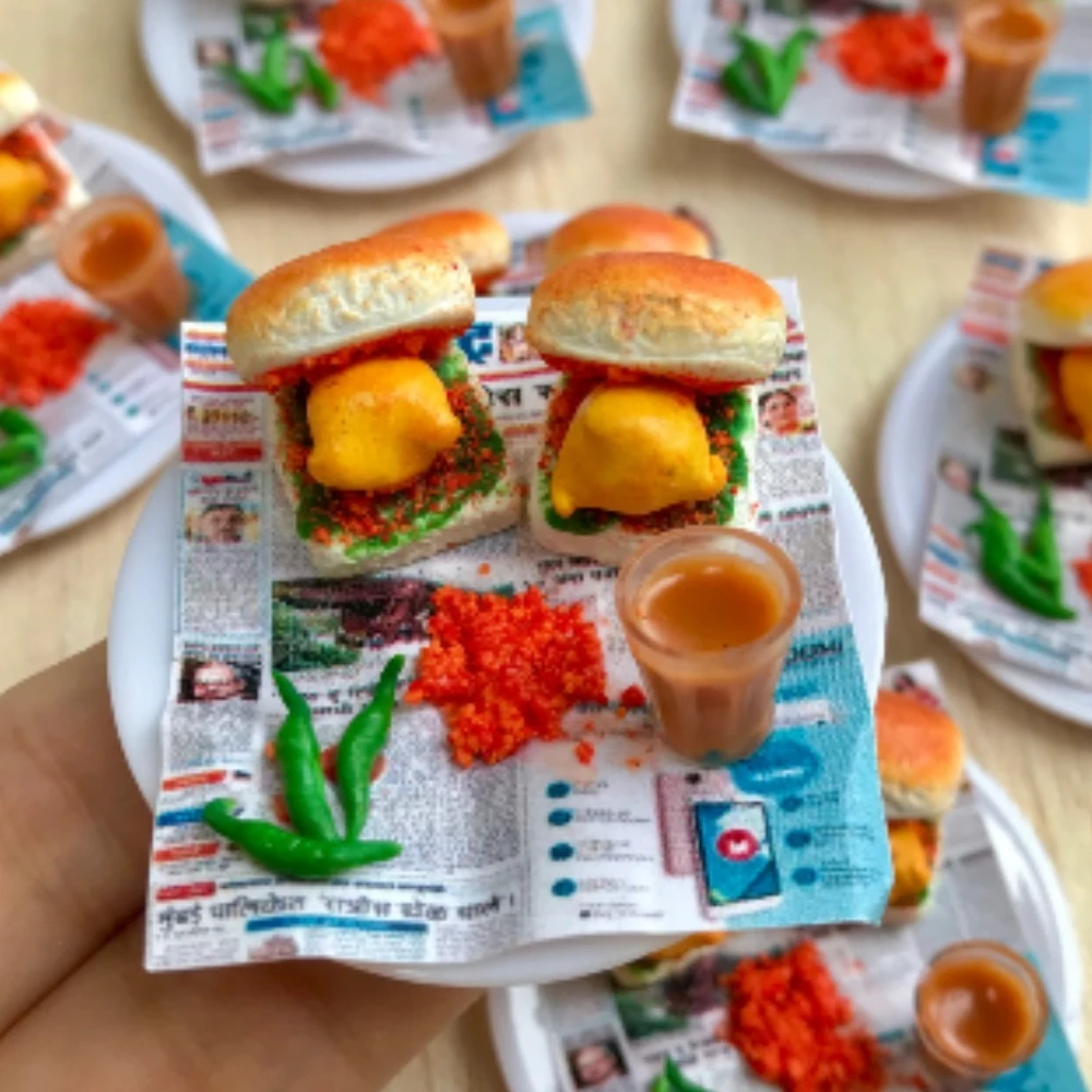 Miniature Vada Pav Fridge Magnet