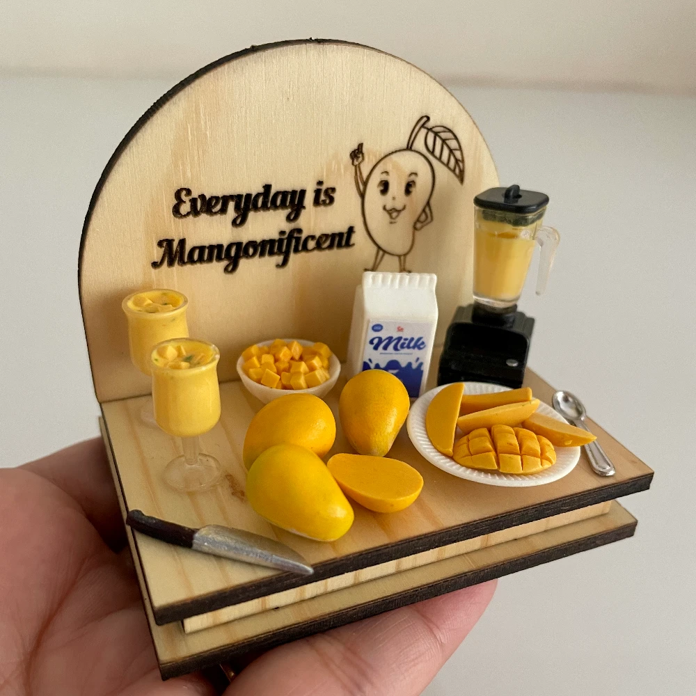 Miniature Mango Shake Fridge Magnet