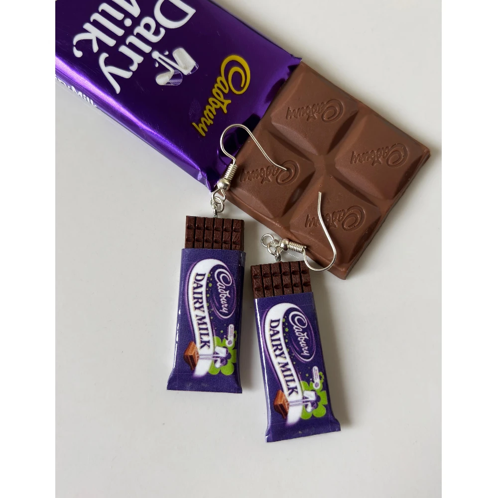 Miniature Dairy Milk Chocolate Earrings