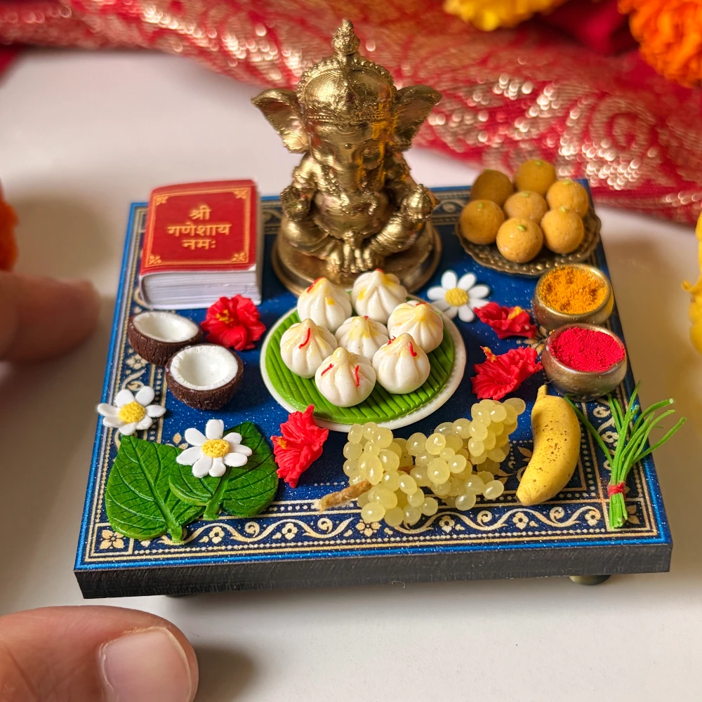 Miniature Ganesh Puja Thali