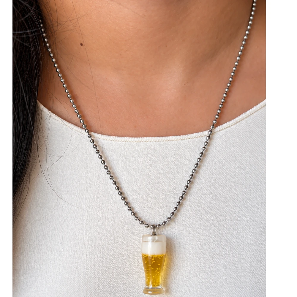 Miniature Beer Glass Necklace