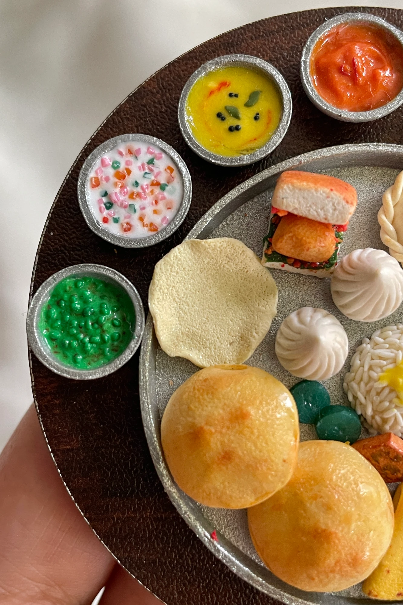 Miniature Maharashtrian Thali Fridge Magnet