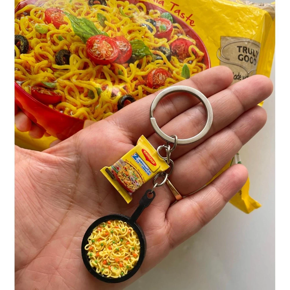 Miniature Maggi Pan Keychain