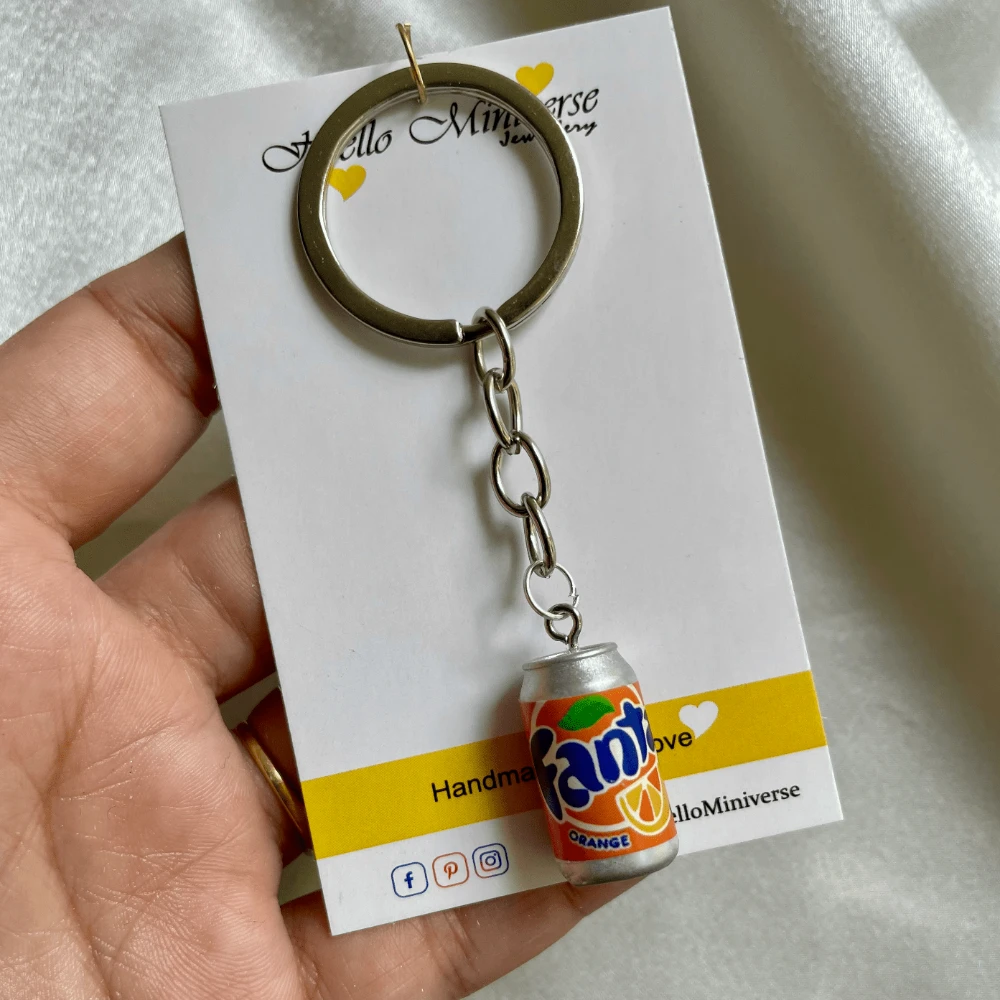 Miniature Fanta Can Keychain