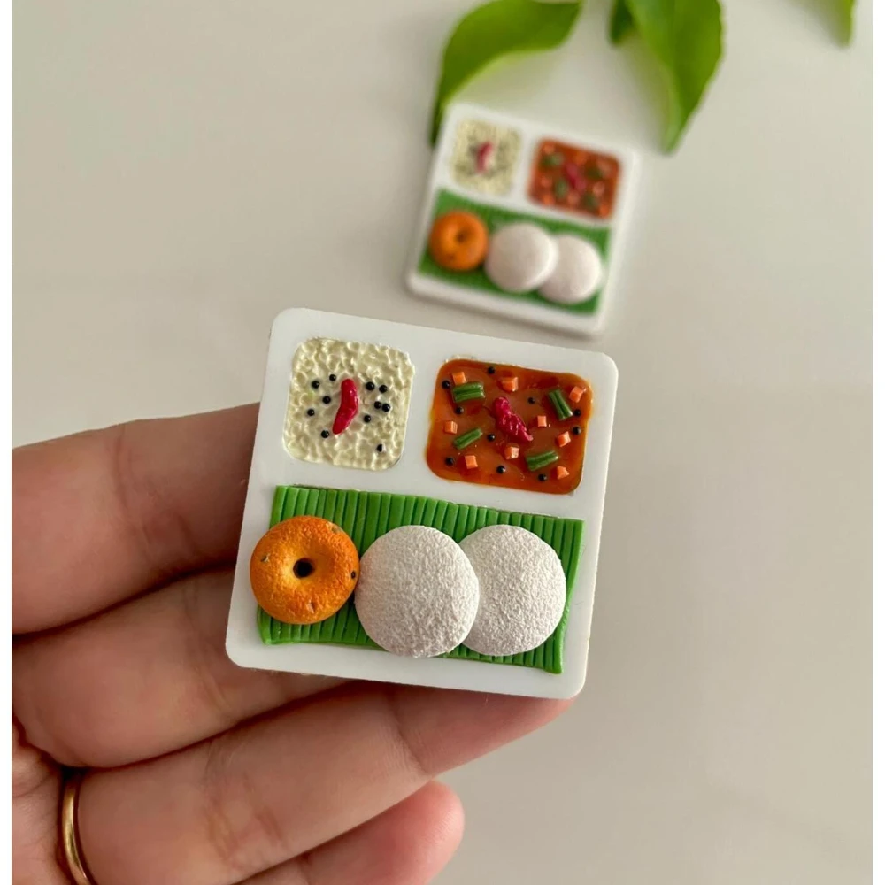 Miniature Idli Sambhar Fridge Magnet