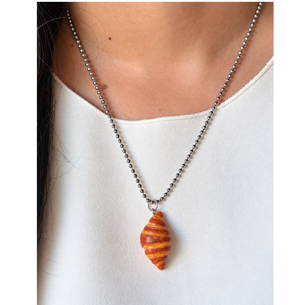 Miniature Croissant Necklace
