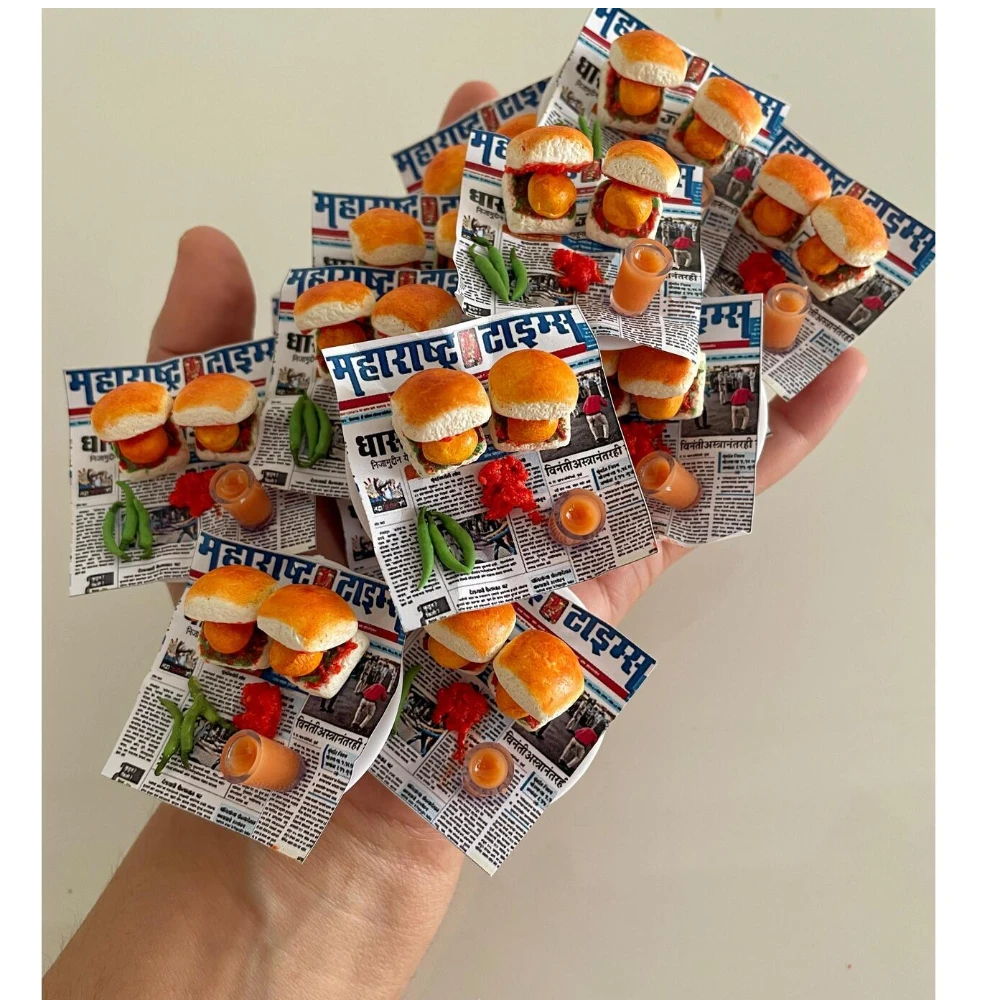 Miniature Vada Pav Fridge Magnet