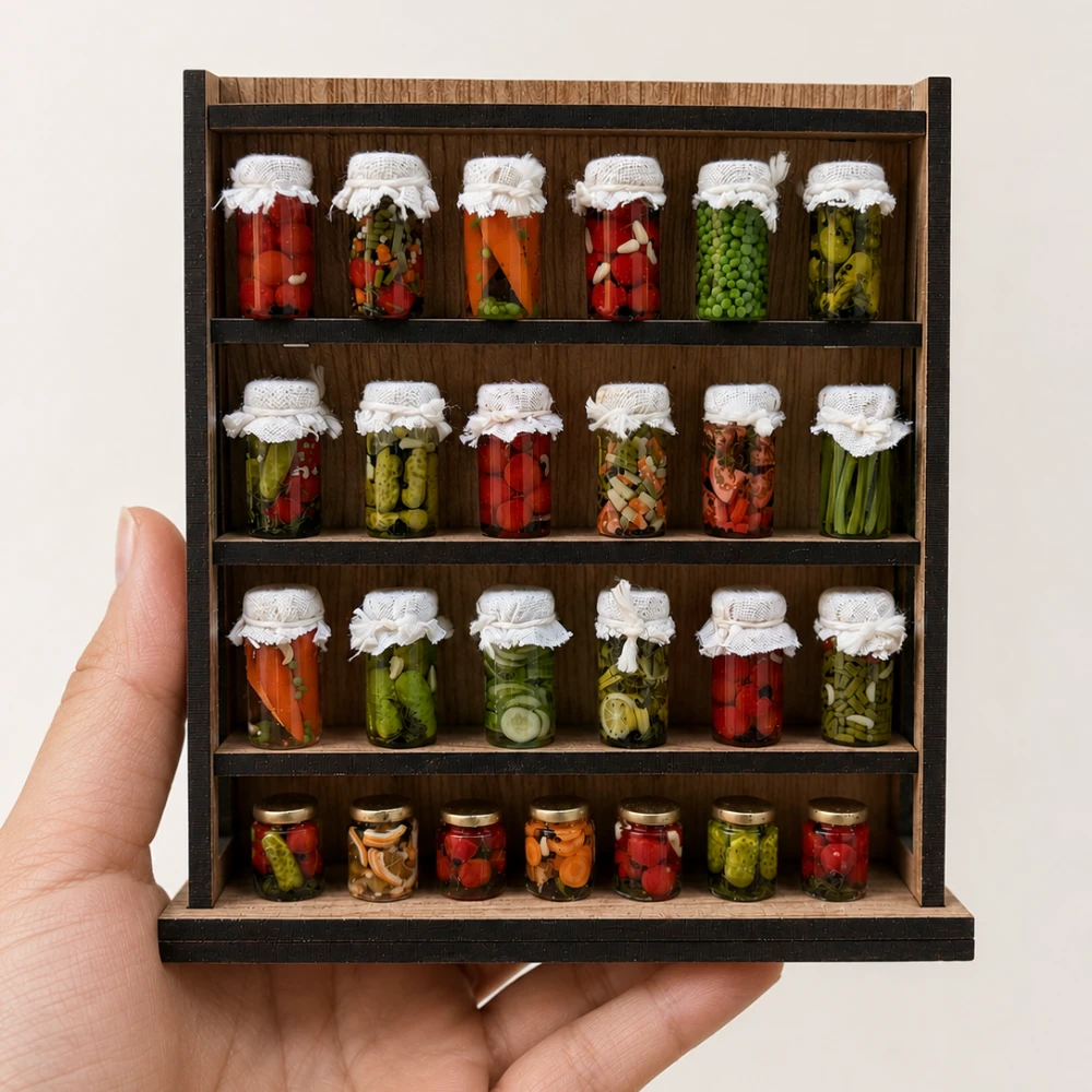 Miniature Pickle Pantry Jar Shelf Magnet