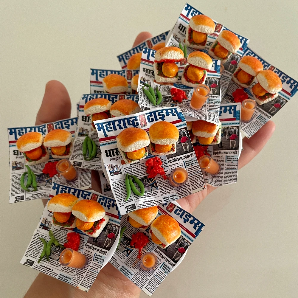 Miniature Vada Pav Fridge Magnet