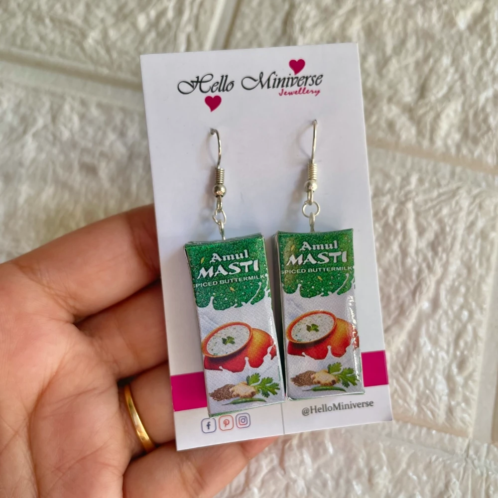 Miniature Amul Masti Buttermilk Earrings