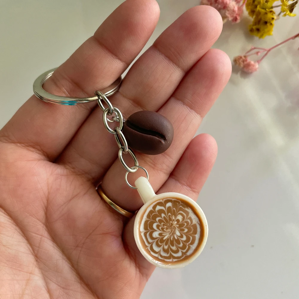 Miniature Hot Coffee With Chocolate Keychain