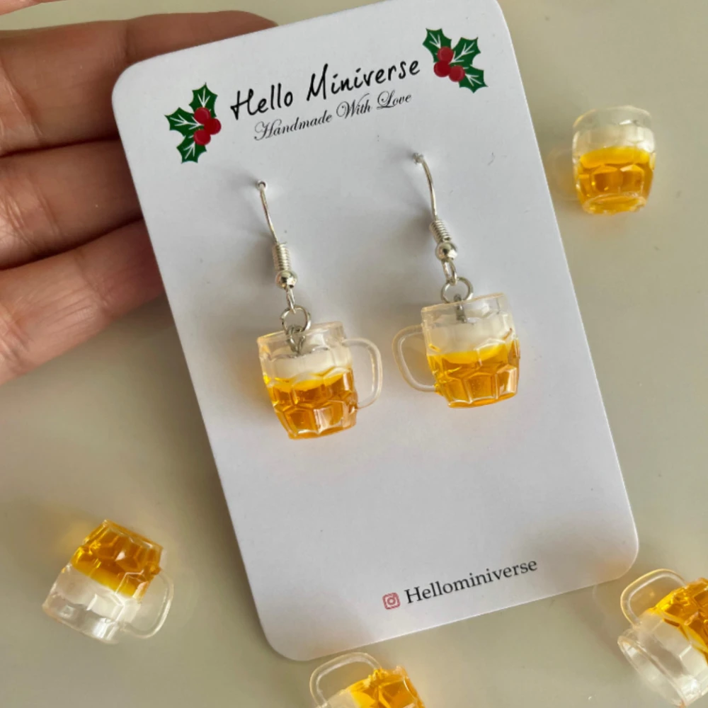 Miniature Beer Glass Earrings