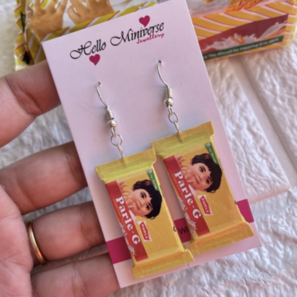 Miniature Parle-G Earrings