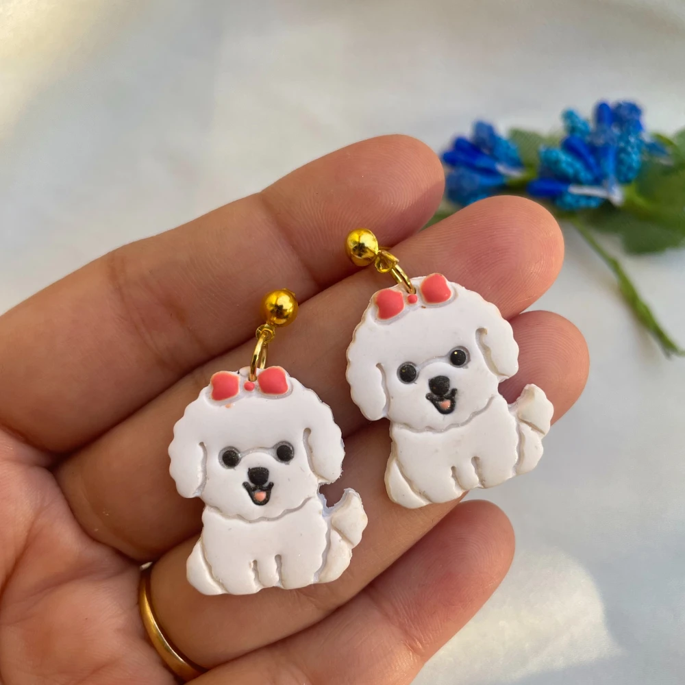 Miniature Puppy Earrings