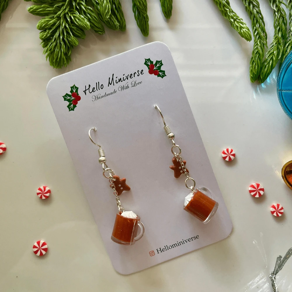 Miniature Christmas Special Coffee Earrings